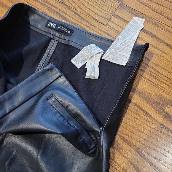 Zara faux leather black pants - Picture 6 of 6